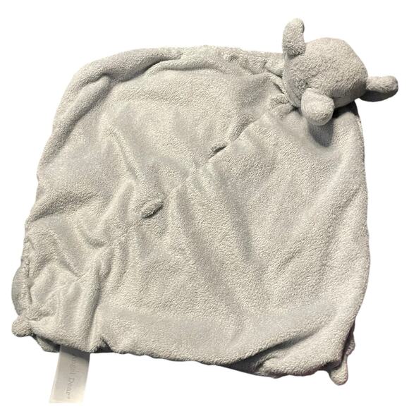 Angel Dear Elephant Lovey Security Blanket Plush Stitched Eyes Nursery Gray 12" - Picture 9 of 11